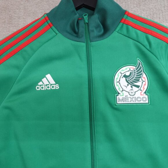 Adidas Jacket Small Green Full Zip Embroidered Mexico World Cup - Picture 2 of 9